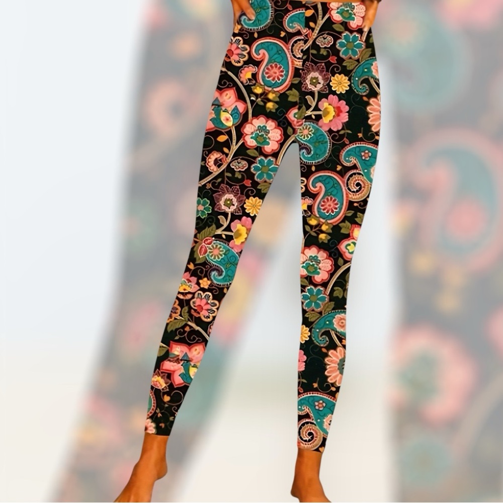 C011 - Stretch Floral Printed Leggings